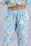 Zivame Winnie the Pooh Knit Cotton Pyjama Set - Crystal Blue — thumbnail 7